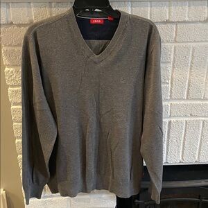 IZOD Men's Charcoal V-Neck Sweater